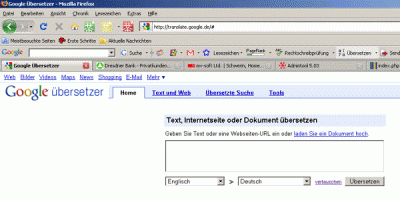 Online- Übersetzung